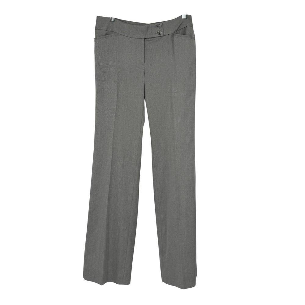 White House Black Market Modern Boot Gray Trousers Dress Pants Size 6R Office